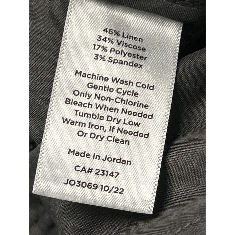 Talbots Bristol Pant Women's Size 6 Linen Blend Gray‎ Cropped Casual Office - Picture 4 of 8